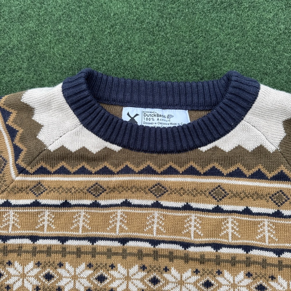 Dutch Bros Coffee Unisex Retro Graphic Sweater L Pullover Streetwear Coffee Cozy - Picture 3 of 15
